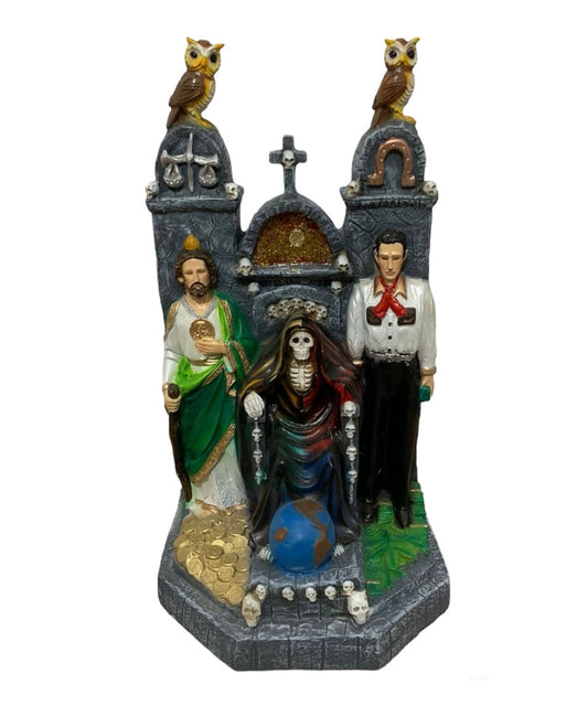 Trinca de santa muerte, san judas y jesus malverde